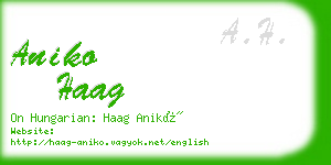 aniko haag business card